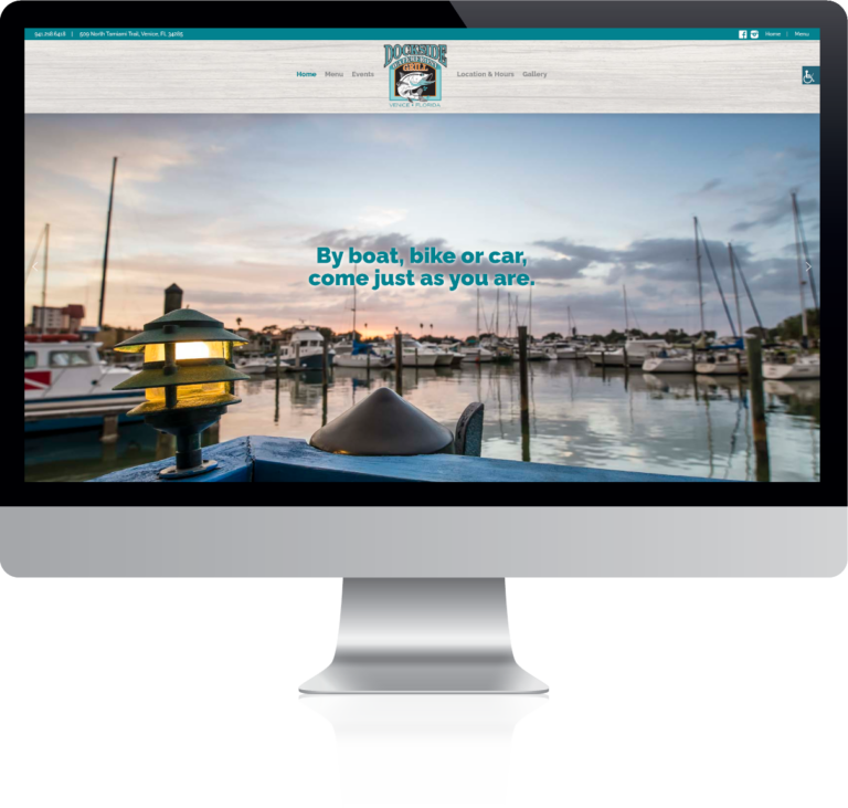 Dockside Waterfront Grill Website Example