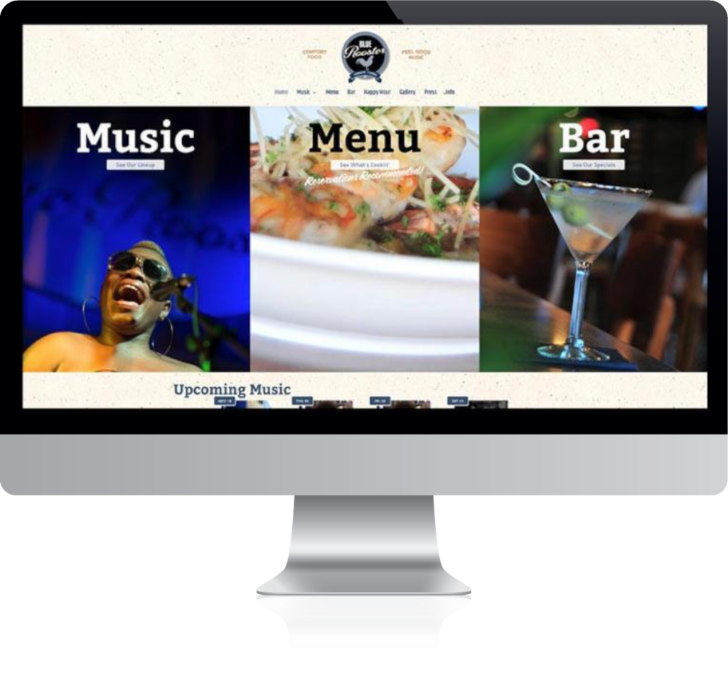 Blue Rooster Website Design Example