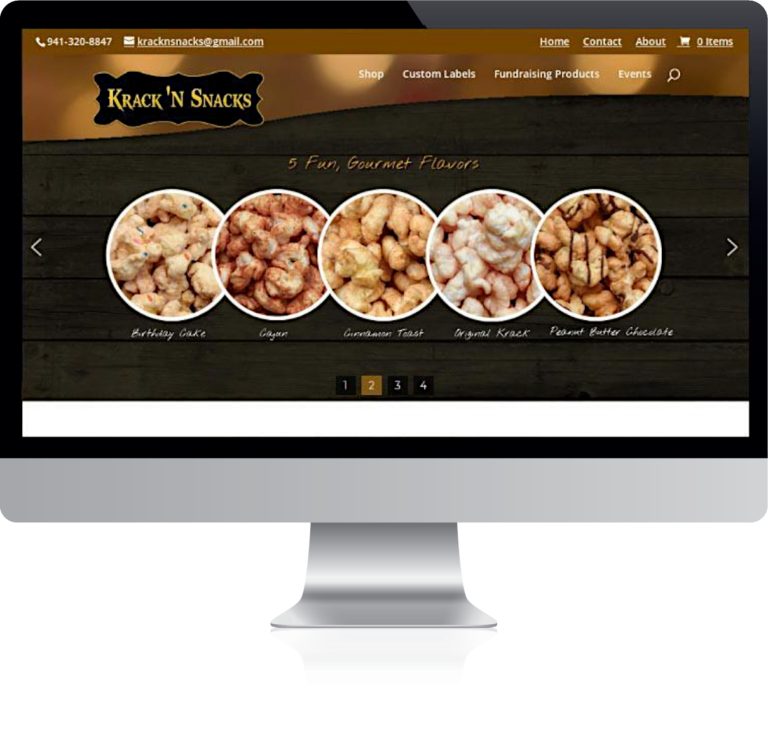 Krack N Snacks Website Design