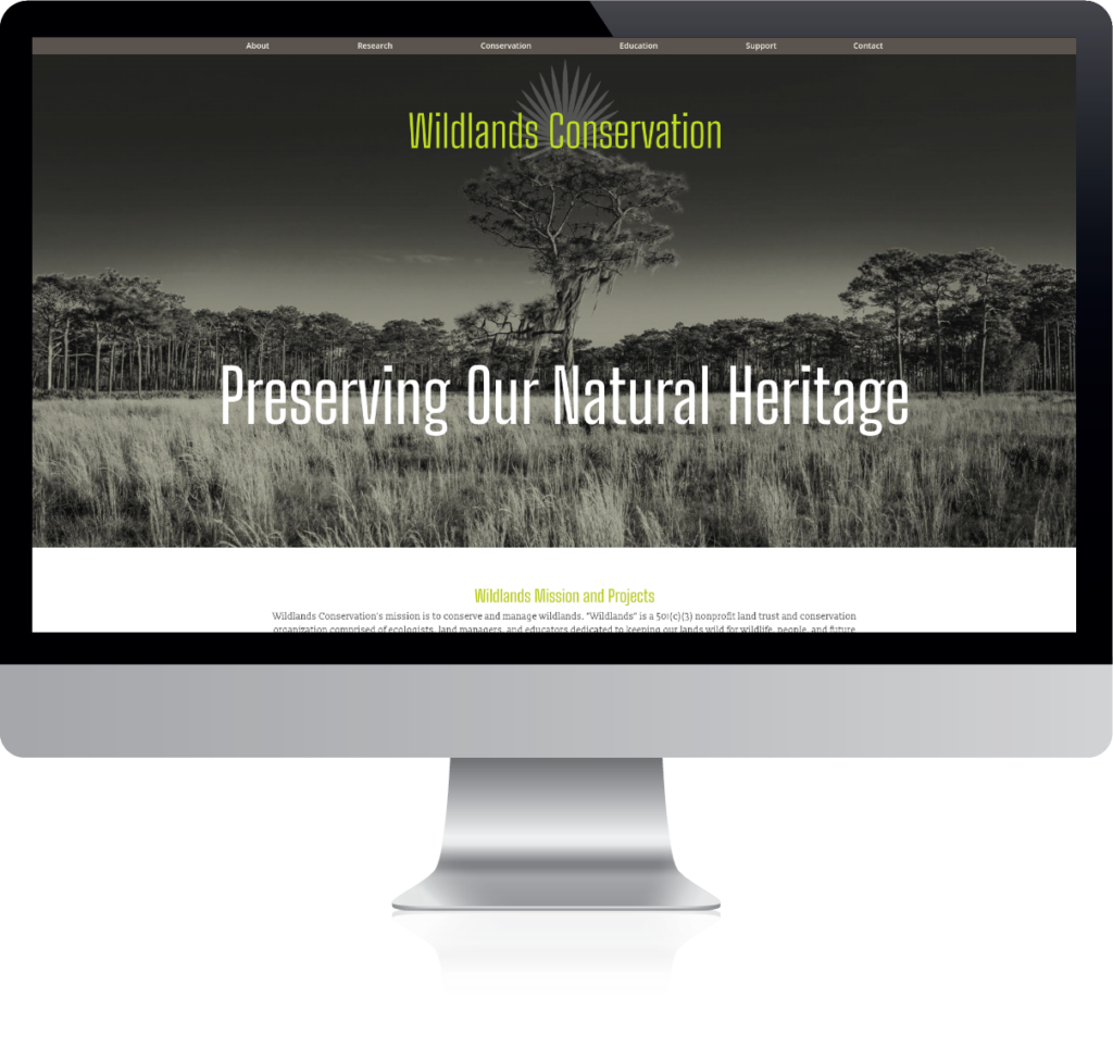 Wildlands Conservation Website Example