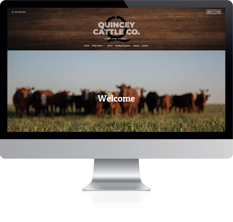 Quincey Cattle Company Website Screenshot